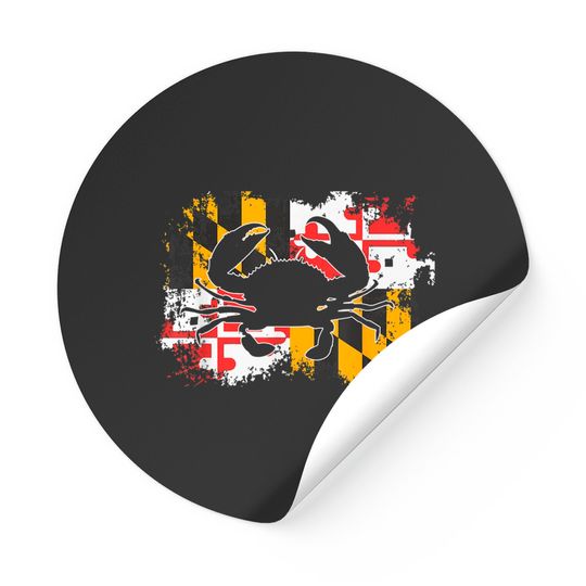 Crab Maryland Flag Sticker