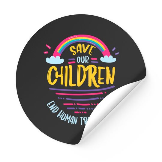 Save Our Children End Human Trafficking Support Pullover Stickers