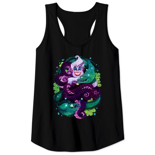 Witches Tank Top Disney The Little Mermaid Ursula Sea Witch Painting