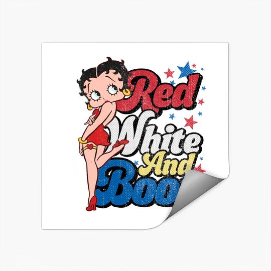 Red White And Boop Betty Boop Sticker