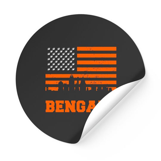 Bengals - Bengals Flag American - Bengals Football  Active Sticker