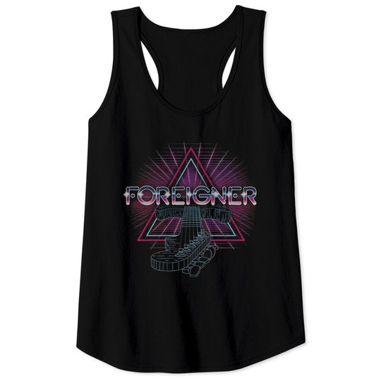 FOREIGNER NEON GUITAR Tank Tops