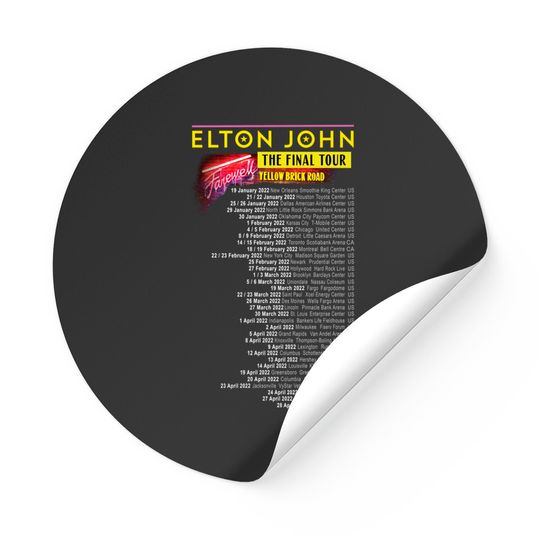 Elton John Farewell Yellow Brick Road The Final Tour 2022 Sticker