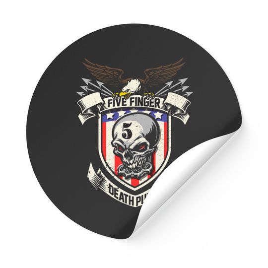 Five Finger Death Punch American Shield Sticker