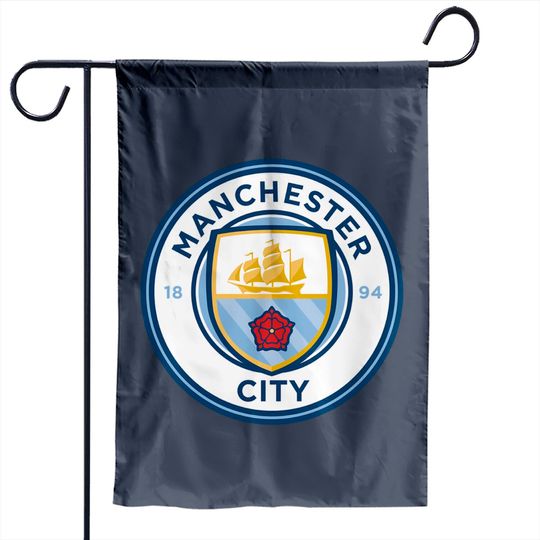 Manchester City Football Club Large Circle Logo Simple Garden Flags