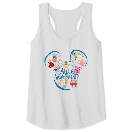 Alice in Wonderland Tank Tops, Disney Tank Tops, Wonderland Tank Tops, Alice onesie, Alice women Tank Tops, Disney World Tank Tops, Mad Hatter Tank Tops