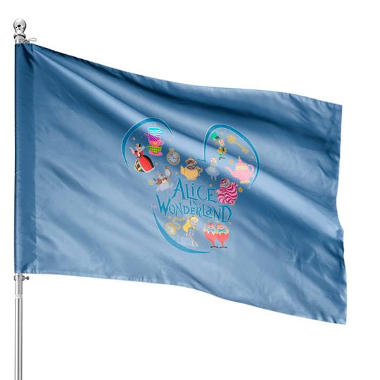 Alice in Wonderland House Flags, Disney House Flags, Wonderland House Flags, Alice onesie, Alice women House Flags, Disney World House Flags, Mad Hatter House Flags