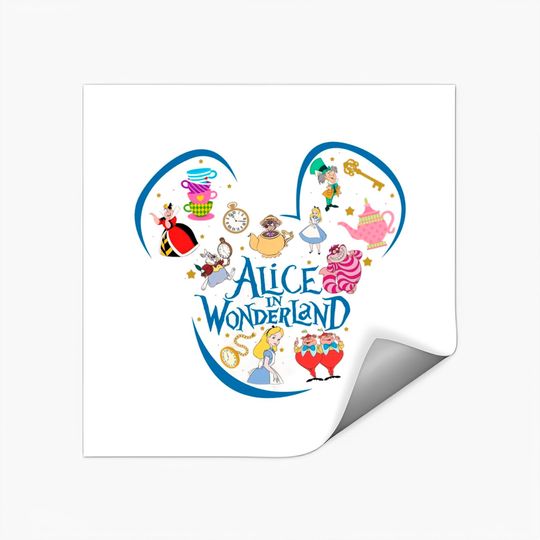 Alice in Wonderland Stickers, Disney Stickers, Wonderland Stickers, Alice onesie, Alice women Stickers, Disney World Stickers, Mad Hatter Stickers