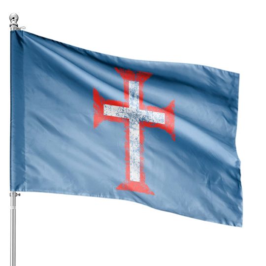 Order of Christ Cross-Templar-Portugal-Distressed - Templar - House Flags