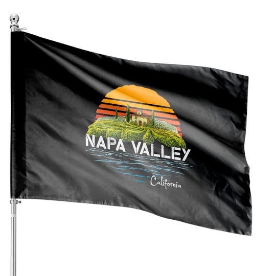 Vintage Napa Valley Winery California Souvenir House Flags