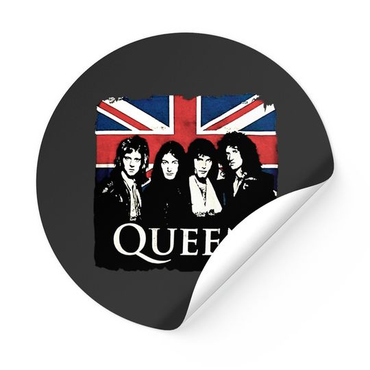 Queen Band Cotton Breathable Casual Retro Graphic Short Sleeve Sticker for Men's