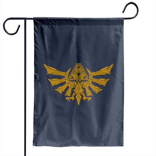 Zelda Hyrule Crest Gold Garden Flags