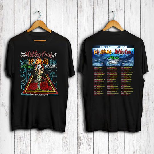 The Stadium Tour Motley Crue Def Leppard Poison Joan Jett & the Blackhearts Shirt, Motley Crue Shirt, The Stadium Tour, Motley Crue Shirt