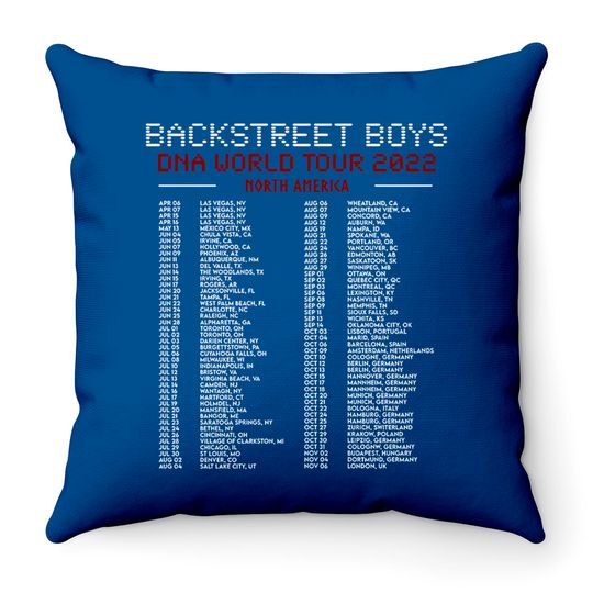Backstreet Boys DNA Tour 2022 Throw Pillows, Backstreet Boys Throw Pillows, DNA Tour Throw Pillows