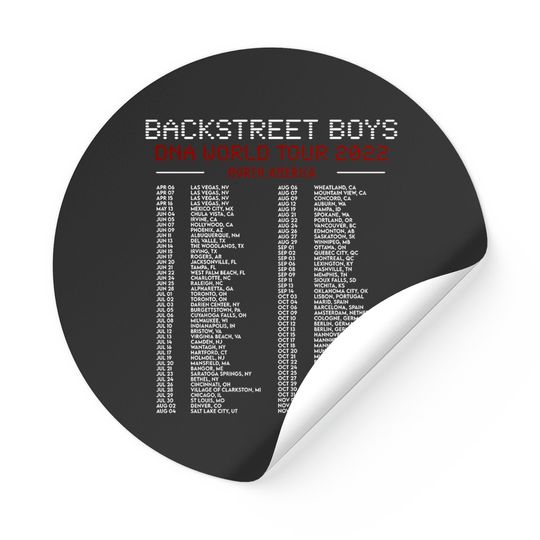 Backstreet Boys DNA Tour 2022 Stickers, Backstreet Boys Stickers, DNA Tour Stickers