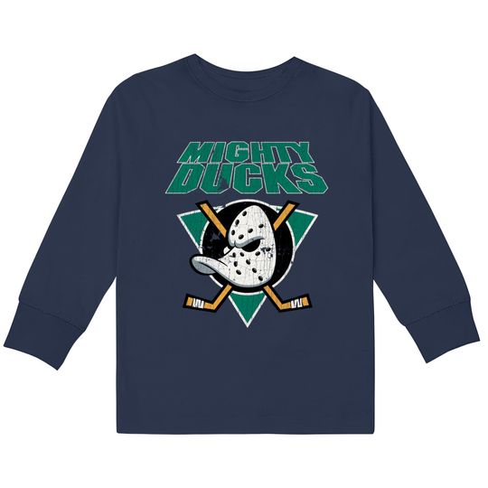 Mighty Ducks Vintage - Mighty Ducks -  Kids Long Sleeve T-Shirts
