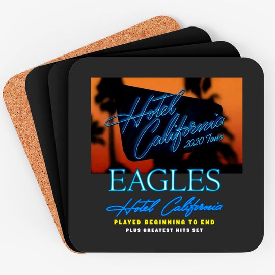 New The Eagles Hotel California Concert Tour 2021 Coasters The Eagles 2021 Tour Coaster 2021 Music Festival Coaster