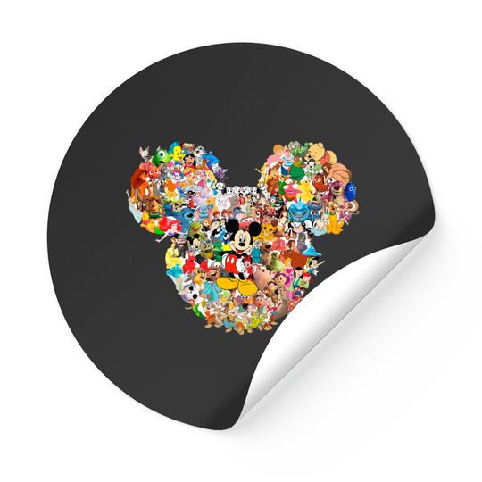 All Disney Characters Inside Mickey Ears Disney Themed Magical Vacation 2022 Stickers