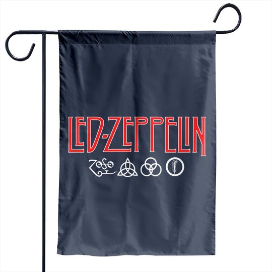 LED ZPELIN Logo and Symbols Jimmy Page Tee Garden Flags