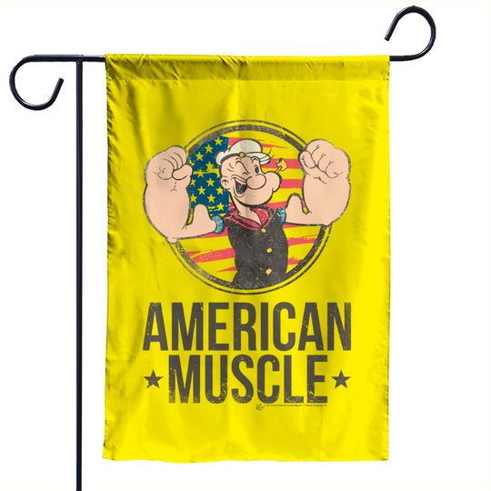 Popeye The Sailor Man 1960's Cartoon Vintage Style American Muscle Adult Garden Flags White