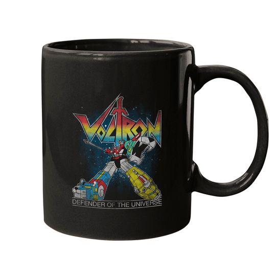 Voltron Retro Defender Rainbow Graphic Mugs