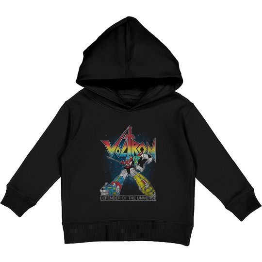 Voltron Retro Defender Rainbow Graphic Kids Pullover Hoodies