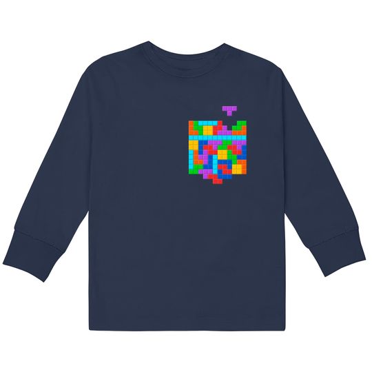 Tetris Pocket - Tetris -  Kids Long Sleeve T-Shirts