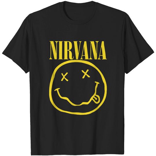 Nirvana Unisex Pullover T-Shirts: Yellow Smiley