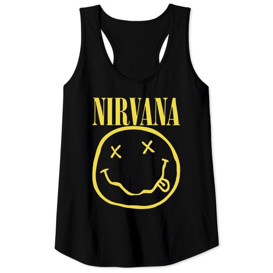 Nirvana Unisex Pullover Tank Tops: Yellow Smiley