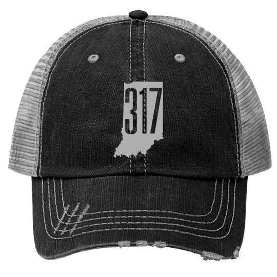 317 Area Code Indiana Indianapolis Trucker Hats