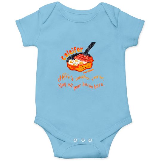 Calcifer May All Your Bacon Burn Fire Demon Minimal Onesie