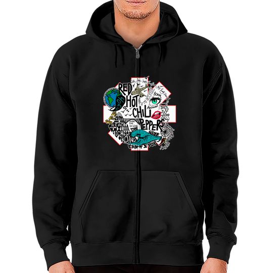 Red Hot Chili Peppers Classic Band Zip Hoodies, Red Hot Chili Peppers World Tour Dates Zip Hoodies, Red Hot Chili Peppers Tour 2022 Zip Hoodies