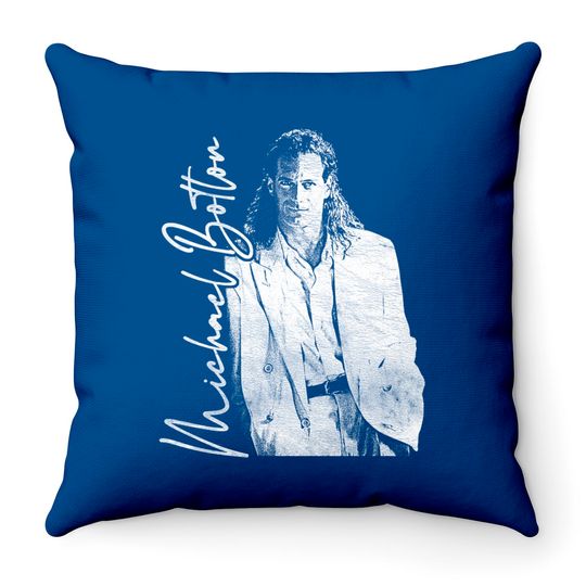 Michael Bolton 90s Style Fan Design Throw Pillows
