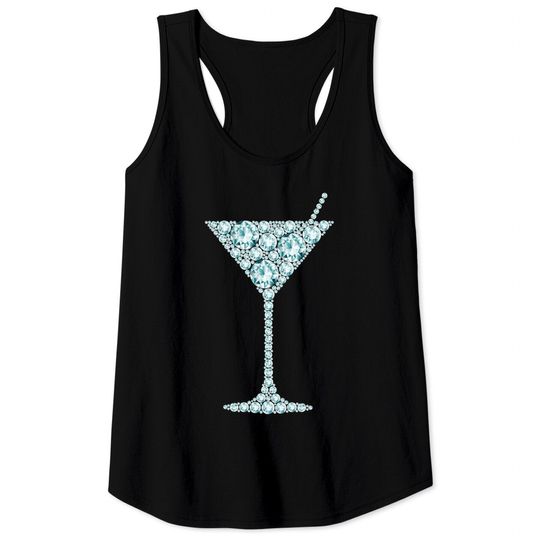 Happy Hour Martini Glass Alcohol Drinking Mens Womens Gifts Tank Top