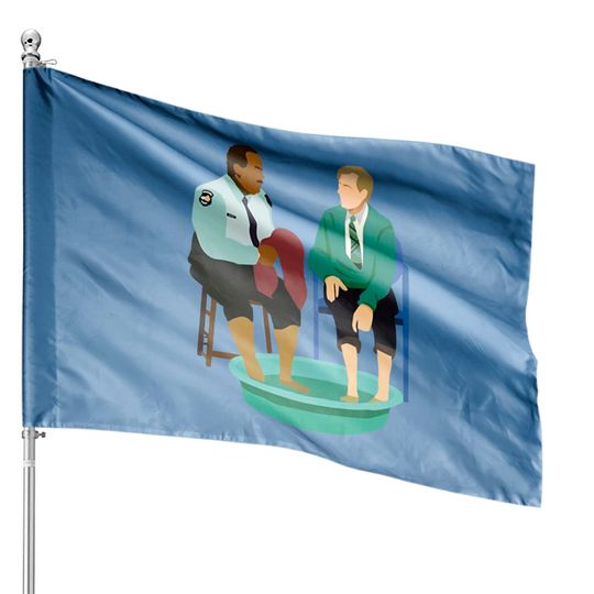 Mister Rogers Neighborhood mr Rogers and Officer Clemmons Classic House Flags