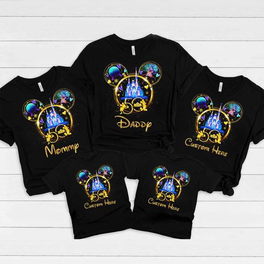 Walt Magic World 50th Anniversary Disneyworld Matching Family Shirt, Magic Kingdom Custom Shirt