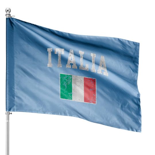 Vintage Italia Italian Flag Italy Italiano Gift Te House Flags