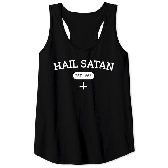 Hail Satan Est 666 Tank Tops