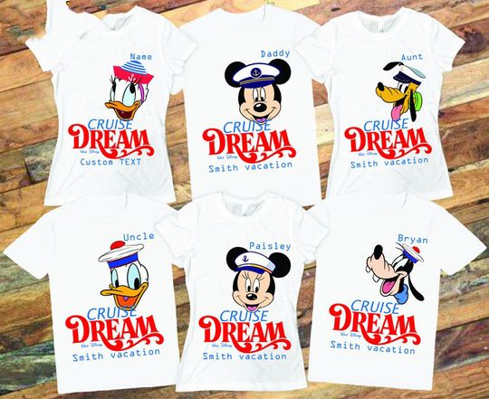Disney Dream Cruise family Vacation t-shirts