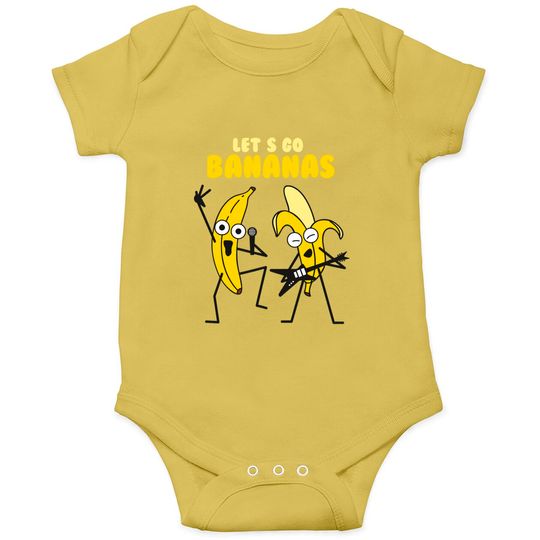 Funny Let's Go Bananas Onesie For Cute Boy and Girls