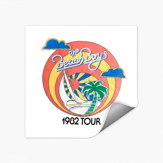The Beach Boys Vintage 1982 Tour Stickers Reprint, Surfer Girl The Beach Boys Stickers Sticker