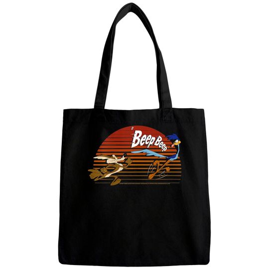 Kids Wile E Coyote Road Runner Beep Beep Chase T Bags