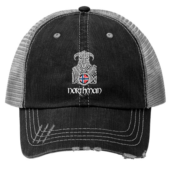 The Northman - Norway Flag in Celtic-Knot Design Trucker Hats