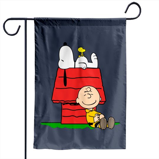 Snoopy Woodstock and Charlie Brown take a nap - Snoopy - Garden Flags
