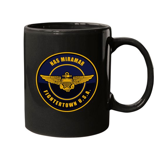 NAS Miramar Fightertown U.S.A. - Us Navy Pilot Wings - Mugs