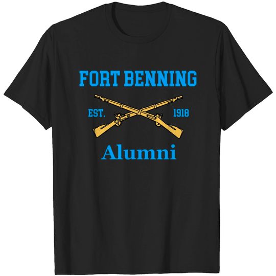Fort Benning Alumni Est 1918 Grunt College birthda T-shirt