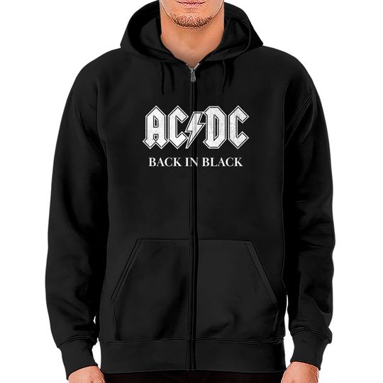 AC DC Back in Black - Ac Dc - Zip Hoodies