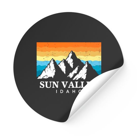 Vintage Sun Valley Idaho Mountain Hiking Souvenir Stickers