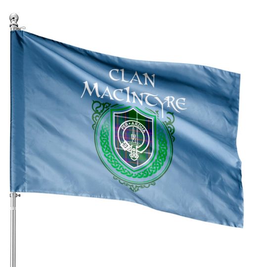 MacIntyre Surname Scottish Clan Tartan Crest Badge House Flags