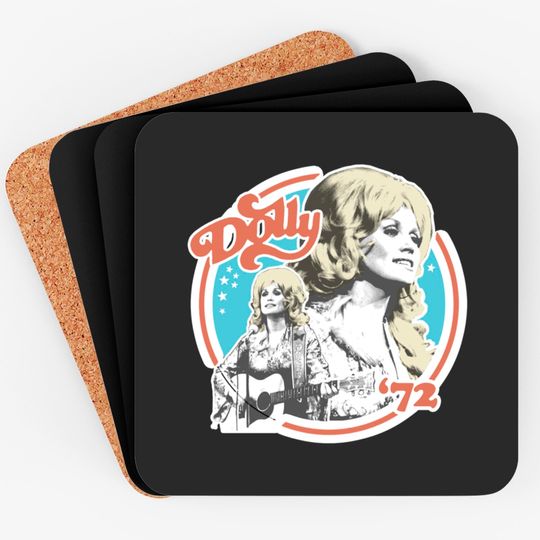 Dolly Parton Singer 72 Coaster, Vintage The World Of Dolly Parton 70s Coaster, Dolly Parton Country Music Retro Coasters